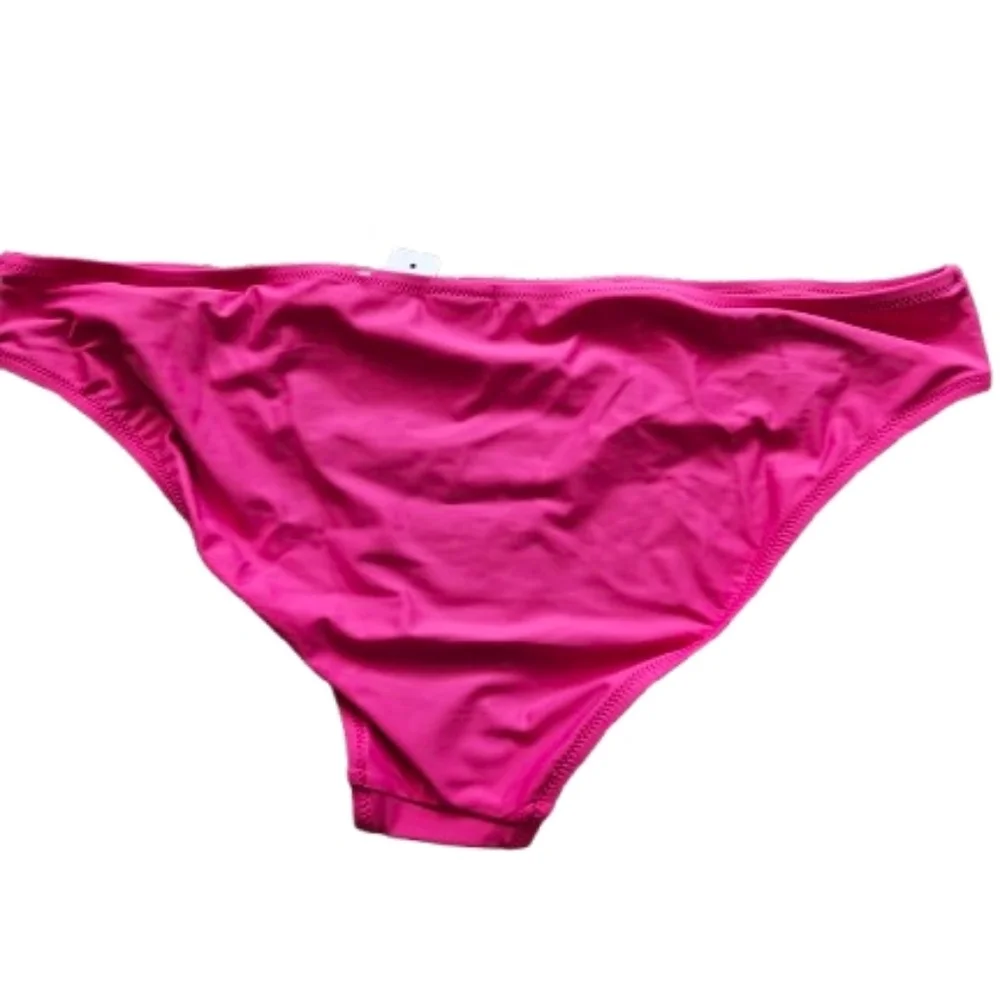 J.Crew Hipster Full Coverage Mid Rise Bikini Bottom, Xl, Pink
